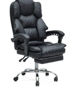 Multi Home Furniture Executive High-Back Reclining Office Chair with Footrest MH-819-3FR-Black
