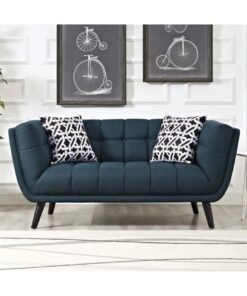 KUSTOMDECO Upholstered Fabric Loveseat - Custom Upholstered Sofa for Living Room, Elegant Design with Premium Comfort