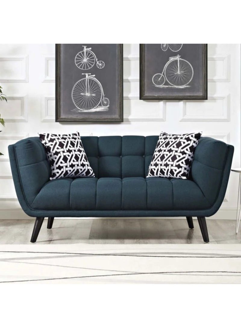 KUSTOMDECO Upholstered Fabric Loveseat - Custom Upholstered Sofa for Living Room, Elegant Design with Premium Comfort