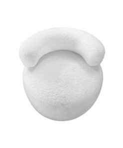 ebb & flow Plush Small Sponge Chair, perfect for Living Room or Bedroom, Size 45cm x 40cm in White - Image 4