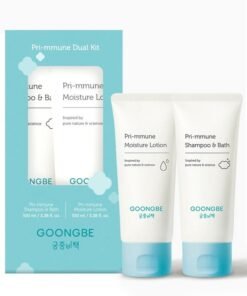 GOONGBE Baby Skincare Duo Set - Korean Baby Skincare & Bath Time Essentials - Shampoo & Bath, Moisutre Lotion - Travel Sized Hydrating & Nourishing Wash and Moisturizer, 2 Items
