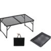 Camping Folding Table Outdoor Picnic Table Foldable Beach Table Mesh Top Grill Table