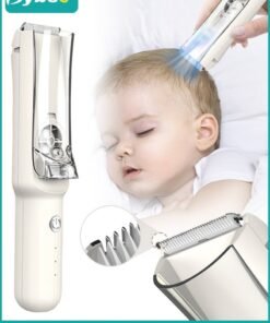 Bybeo Baby Hair Clippers, Electric Shaved Hair Clipper, Auto Suck Snipped Hair Trimmer, Silent Baby Hair Groomer, Haircut Kit for Kids, Infants Hair Cutting, Cordless, Low Vibration, IPX7 Waterproof