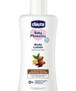 Chicco Baby Moments Body Lotion, New Advanced formula with Natural Ingredients for Daily Moisturization, Suitable for Baby’s moisturized skin, No Phenoxyethanol and Parabens (100ml)