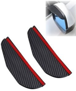 RATSAW Mirror Rain Visor Eyebrow Side Mirror Visor Rain Guards Universal Fit for Car 2 Pack Side Mirror Covers