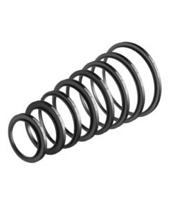 NEEWER 8-Piece Step-Up Adapter Ring Set – Premium Anodized Aluminum | Sizes: 49-52mm, 52-55mm, 55-58mm, 58-62mm, 62-67mm, 67-72mm, 72-77mm, 77-82mm – Black