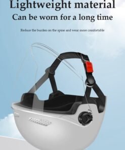 Alternative view of DUNISO Open Face Helmet, scooter helmet with detachable goggles and ear protection, adjustable head circumference, shock and fall resistant, suitable for both men and women,white