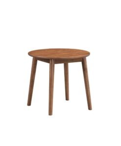 DANUBE HOME Mervil 3-Piece Round Table Balcony Set Sturdy Kitchen Bistro Table With 2 Dining Chairs 1+2 Seater Wooden Modern Design Furniture For Home Dining Room - Style Oak/Light Brown