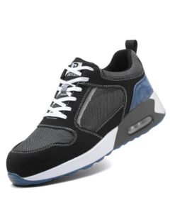 BEXOW Premium Safety Shoes Steel Toe Lightweight Slip Resistant Breathable Work Sneakers with Kevlar Midsole Anti-Smashing Puncture Proof Comfortable Industrial Footwear for Men and Women