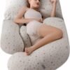 SKY-TOUCH Pregnancy pillow,Side Sleeper Pillow Pregnant,Support Waist, Abdomen and Legs,Comfortable Side Sleeping Waist Belly Back Support U-shaped Multifunctional Pillow,Removable and washable
