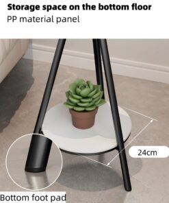 XiuWoo Nordic Style Luxury Round Coffee Table with Temperd Glass and Premium Metal Round Mini Coffee Table Sofa Side Table End Table For Home Living Room Bedroom Study Room Office Balcony - Image 4