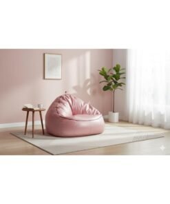 Harmony Home Trio Leather Bean Bag Sofa Chair – Comfortable & Stylish Seating for Living Room, Bedroom & Lounge (Pink)