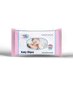 Cool & Cool Baby Wipes 64's + 8 Free Alcohol Free, Paraben Free, Vitamin E, Aloe Vera, Ultra Soft And Gentle for Sensitive and Delicate Skin