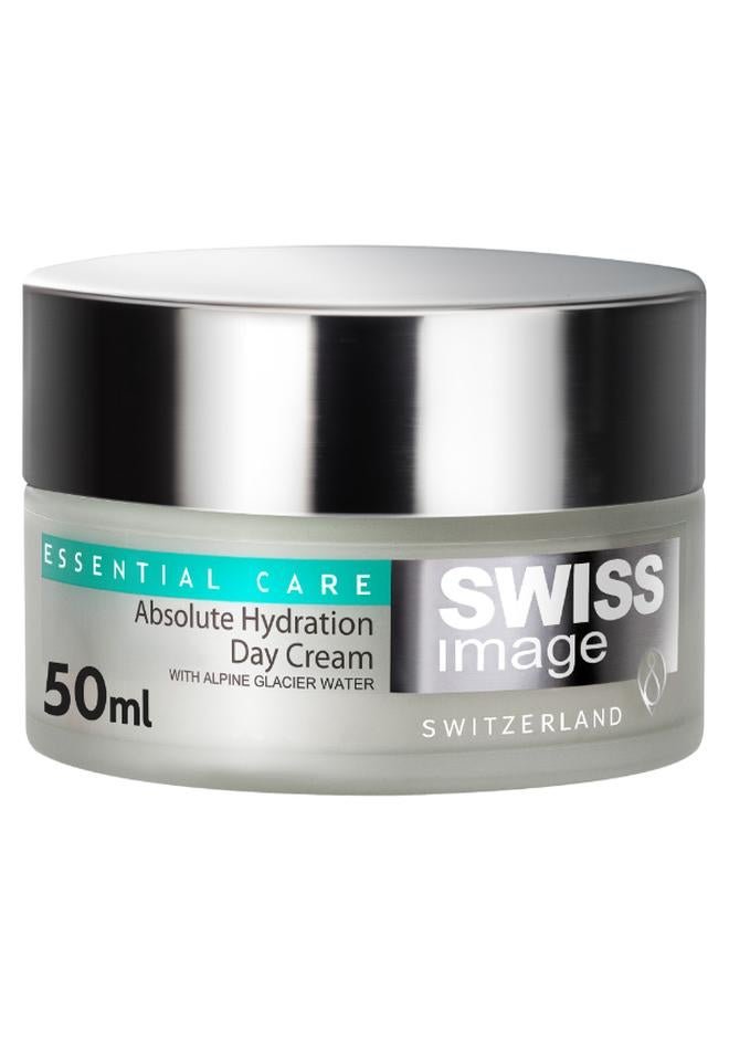 SWISS image Essential Care Absolute Hydration Face Day Cream, Face Moisturizer for Women, For Intense Hydration, Lightweight, Non Greasy, Suitable for All Skin Types, 50ml Swiss Made