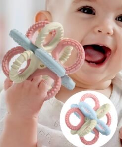 HieerBus Baby Teething Toys, Silicone Teether Relief Soothing Sore Gums, Baby Chew Toys, Baby Toys More than 4 months
