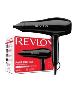 Revlon Quick Dry Hair Dryer, 2000 Watts. 3 heat & 2 speed settings. Cool shot. Black 28 x 29 x 29cm