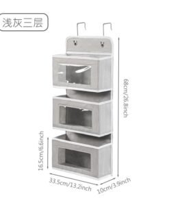 Behind-The-Door Storage Hanging Bag Doll Storage Bag Non-Woven Artifact Cosmetic Box Wall Hanging Rack Wardrobe Side Hanging Bag