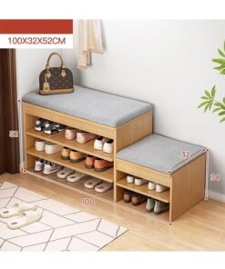 KLNAMAEAAN Step Model 2 and 3 Tier Multifunctional Shoe Cabinet Rack with Seat