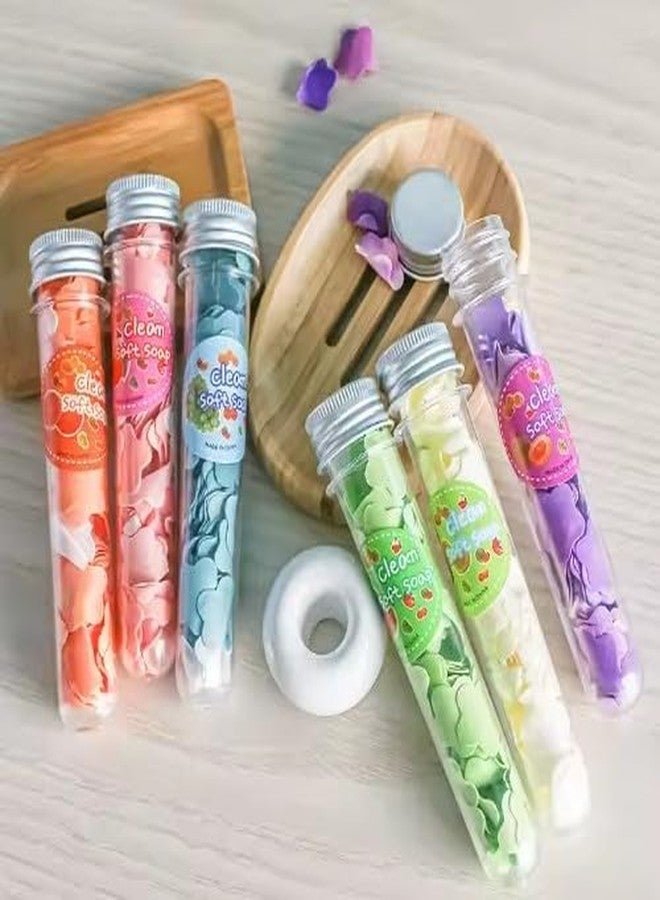 TAPUJI Travel Paper Soap Sheets - 2PCS Flower Design in Tube, Portable Hand Wash Soap for Camping, Hiking, Office & Travel