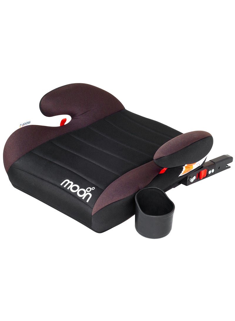 Moon Kido Booster Car Seat with ISOFIX – Group 2/3 (15–36 kg) for Ages 3+ Years, Forward-Facing Safety Seat – Black