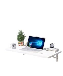 MARGOUN Folding Table Wall Mounted Computer Desk White 40*80 cm