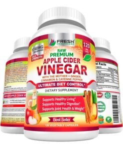 FRESH HEALTHCARE Premium Apple Cider Vinegar Pills Max 1740mg - 120 Vegan Capsules