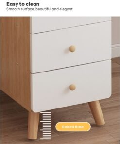 Alternative view of Sharpdo Bedroom Furniture Dressing Table Storage Cabinet, 3-Layer Removable Drawer Bedside Table with LED Makeup Mirror Dressing Table With Drawers Vanity Table Beautiful Makeup Table