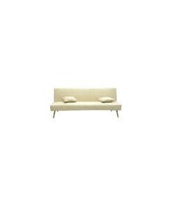 Multi Home Furniture Modern Design MH-1068SB-Beige SOFA CUM BED OR Three Seater Sofa Soft PU velvet 3-Seater Sofa,Made of finiest VELVET sofa AND Golden legs cum bed is Foldable Futon Bed for Living Room beige