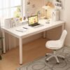 AIWANTO Modern Dining Table – Solid Wood Top with Reinforced Steel Legs, 140×60×75 cm, Easy-to-Clean Surface, Dual-Use for Dining & Home Office