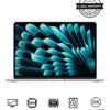 Apple New 2024 MacBook Air MRXQ3 13-inch Display, Apple M3 Chip 8-Core CPU 8-Core GPU Processor/8GB RAM/256GB SSD/Intel UHD Graphics/(International version) English Silver