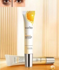 SADOER Vitamin C Brightening Eye Cream 20g Dark Circle Care Hydrating Anti Aging Under Eye Treatment for Radiant Look