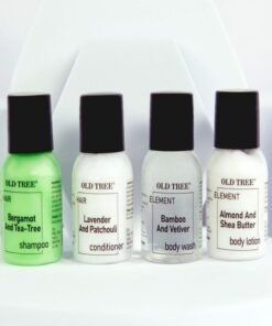 Old Tree Hotel Toiletries Set 20ml - Pack of 100 (25 Each of Shampoo, Conditioner, Moisturiser & Body Wash) | Bulk Guest Amenities Kit for Hotels, Motels, Resorts, Guesthouses, Airbnbs & Hospitality Supplies