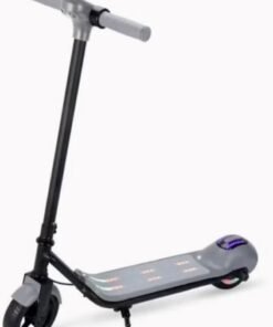 Huitich 24V Electric Folding Scooter for Kids – Solid Tires, Hand Brake, Foldable Design (Grey)