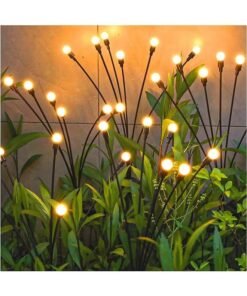 Sakulight 4 Pack Total 32LED Solar Garden Lights - Solar Garden Lights Outdoor, Solar Firefly Lights, Sway by Wind, Solar Fairy Lights Waterproof for Garden Patio Decoration
