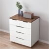 Modern Bedside Table, Wooden Nightstand with Drawers Spacious Countertop for Household Small Items, Simple Storage Cabinet for Bedroom Living Room Bed Side (203DG5)