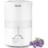 LEVOIT 3L Humidifiers for Bedroom Baby Room with Night Light, Cool Mist Humidifier for Home, Office & Plant, Auto-Off, Up to 25H for 27 ㎡, Quiet Operation with 360° Rotation Nozzle- 2 Filter Sponge LUH-D302-WAE White