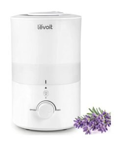 LEVOIT 3L Humidifiers for Bedroom Baby Room with Night Light, Cool Mist Humidifier for Home, Office & Plant, Auto-Off, Up to 25H for 27 ㎡, Quiet Operation with 360° Rotation Nozzle- 2 Filter Sponge LUH-D302-WAE White