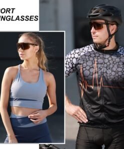 Alternative view of HAAYOT Polarized Cycling Glasses,Sports Sunglasses for Men Women,Baseball Biking Running Sunglasses 5 Lenses Dark Brown