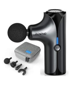 RENPHO Mini Massage Gun, Handheld Portable Electric Body Massager For Athletes With 5 Speed  - Black