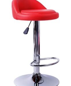 Round Bar Stool, Height Adjustable Bar Chair, Swivel Chair Barstool Footrest Stool for Home Kitchen Coffee Shop Restaurant Lounge Red