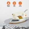 Olsenmark Automatic Dry Iron, Ironing Box with 60 Microns Nonstick Teflon Soleplate, Suitable for All Kinds of Fabrics, 1200 W OMDI1741 White/Silver/Gold