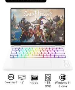 HP OMEN AE4L3EA Laptop With 14-Inch 2.8K Display, Core Ultra 7-155H Processor/16GB RAM/1TB SSD/8GB NVIDIA GeForce RTX 4060 Graphics/Windows 11 Home English Ceramic White