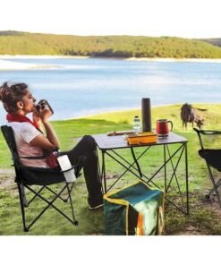 Alternative view of ARNOTEC Portable Folding Camping Chair with Carry Bag – Lightweight Outdoor Chair for Camping, Beach, Hiking, Picnic & Sports – Heavy-Duty Steel Frame, 300lbs Capacity, Full-Back Support