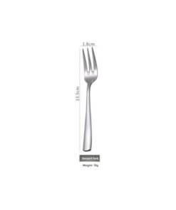 P001 Stainless Steel Tableware Bare Body Western Dining Fork Dessert Fork Fruit Fork Two-tooth Fork Hotel Supplies Support Logo-Color:Fork 4