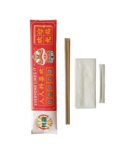 Disposable Bamboo Chopsticks Set Four-Piece Hotel Restaurant Takeaway Individually Packaged Chopsticks And Spoon Tableware Set-Color:Composite Film Everyone Likes Shaking-Specifications:10000 Set Set