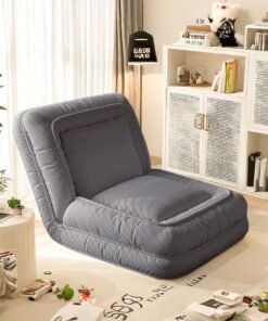 Folding Sofa Bed with Memory Foam – Convertible Floor Sofa Mattress for Adults, Human-Size Dog Bed Style Lounger, Comfortable Foam Sofa for Living Room & Guest Room (Dark Grey)