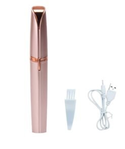 USB Rechargeable Portable Electric Eyebrow Trimmer Pen for Women,Painless Precision Eyebrow Hair Remover, Safe Eyebrow Shaver Razor Tool for face Leg Lip Armpit Hand(Rose Gold)