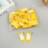50 Plastic Pp Key Tags Rental Hotel Key Tag Classification Label Tag Mark Key Chain (Yellow)