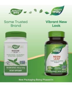 Nature's Way Dietary Supplement  Premium Herbal Neem Leaf 950 Mg - 100 Capsules