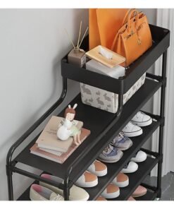 DubaiGallery Shoes Rack - Multi-Layer Household Shoe Cabinet Of Shoes - 4 Layered Metal Books, Keys, Bags, Towels And Other Household Accessories Organizer